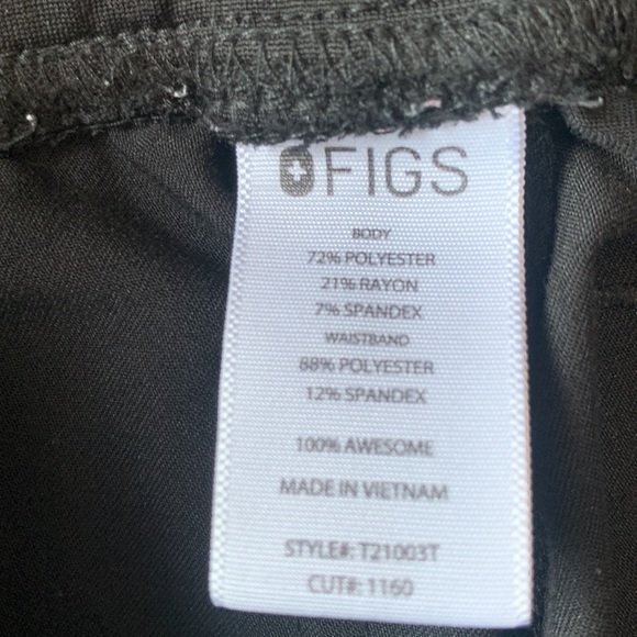 FIGS Scrub Bottoms Black - Picture 6 of 7